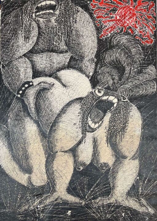 "Untitled.11" başlıklı Resim Giorgos Tsakiris tarafından, Orijinal sanat, Mürekkep