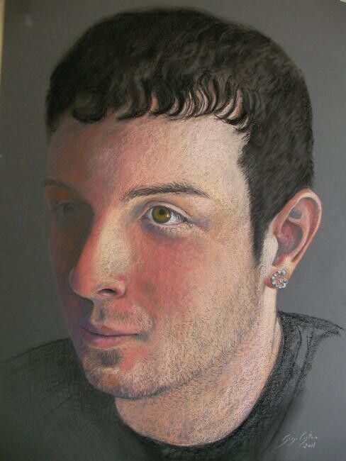 Drawing titled "Paolo" by Giosi Costan, Original Artwork, Pastel