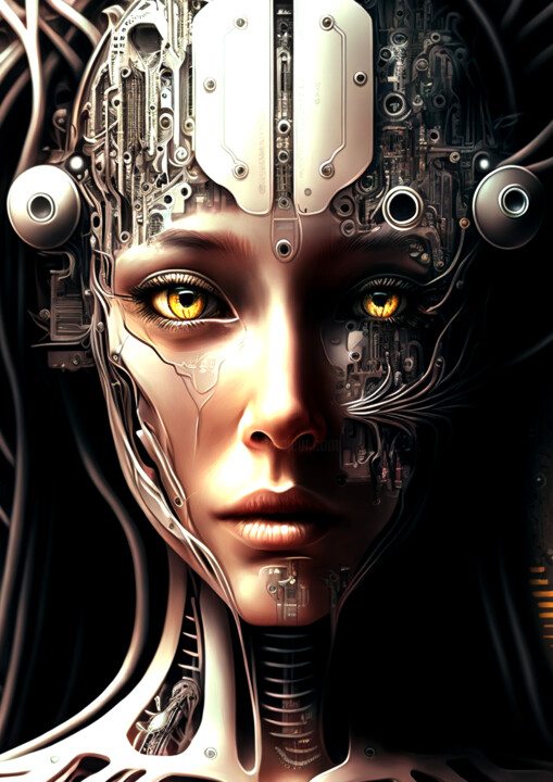 Arts numériques intitulée "Future Woman" par Giova, Œuvre d'art originale, Image générée par l'IA