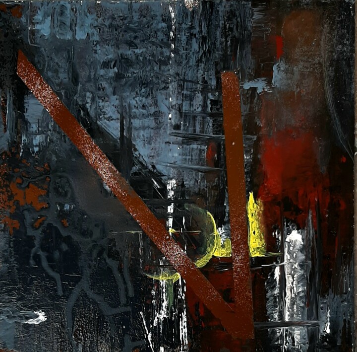 Peinture intitulée "Interferenze 3" par Giovanni Greco, Œuvre d'art originale, Acrylique