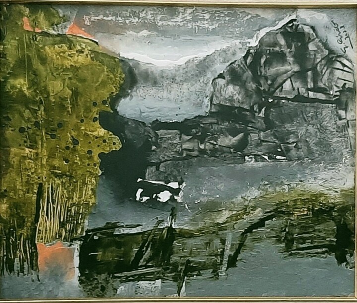 Schilderij getiteld "Apogei" door Giovanni Greco, Origineel Kunstwerk, Glazuur