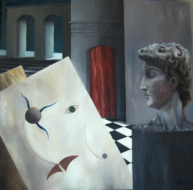 Peinture intitulée "Passaggi incontrove…" par Giovanni Greco, Œuvre d'art originale, Huile