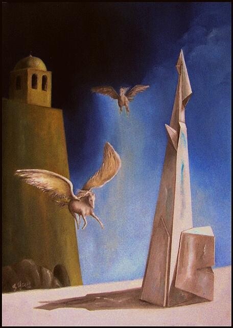 Painting titled "Il simulacro di cri…" by Giovanni Greco, Original Artwork, Oil