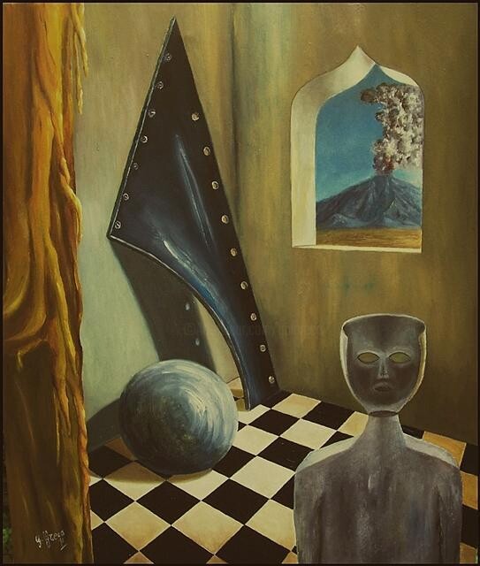 제목이 "Catharsis oppierens"인 미술작품 Giovanni Greco로, 원작, 기름