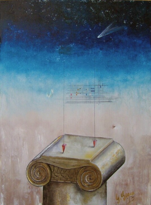 Peinture intitulée "Proxima (C/2012 - S…" par Giovanni Greco, Œuvre d'art originale, Huile