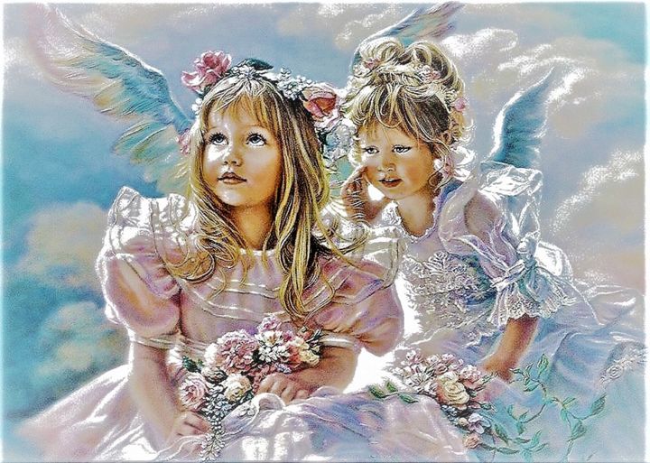 Fotografia intitolato "angels-2-fillettes-…" da Giovanni Rizzo, Opera d'arte originale