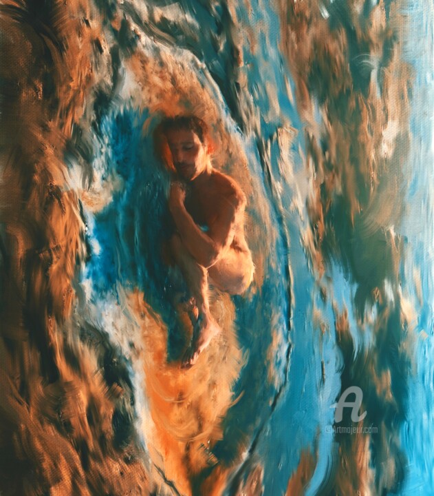 Peinture intitulée "Embryogenesis" par Giovanni Sanesi, Œuvre d'art originale, Huile