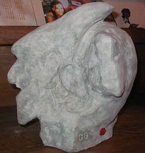 Sculpture titled "le diable pierre bl…" by Giovanni Giambra, Original Artwork
