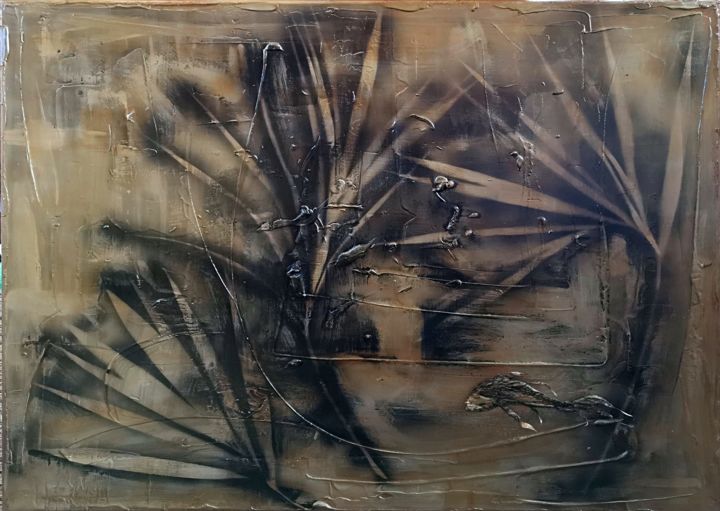 Painting titled "Among the rushes in…" by Giovannino Montanari, Original Artwork