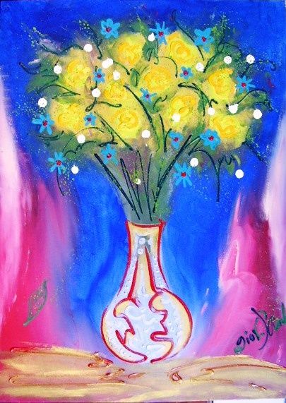 Pintura intitulada "Somente Flores." por Giov. D' And., Obras de arte originais
