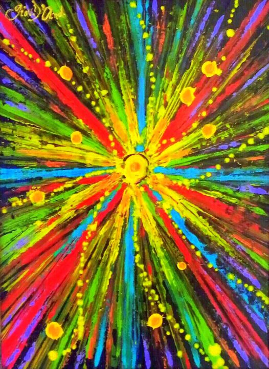 Painting titled "O Despertar da Luz" by Giov. D' And., Original Artwork, Acrylic