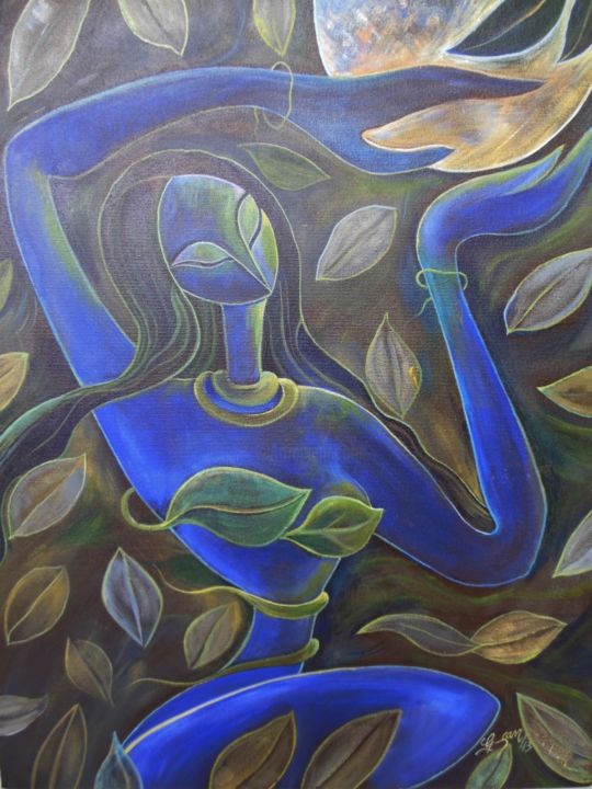 Painting titled "lasya.jpg" by Silentbuddha, Original Artwork
