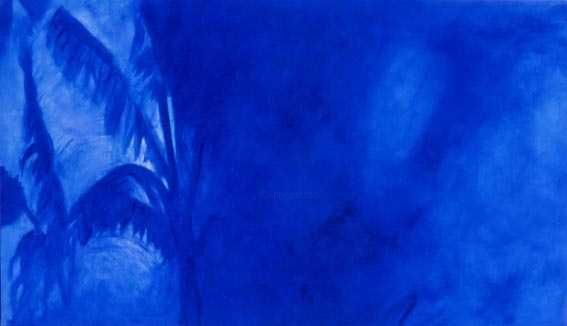 Peinture intitulée "le bananier bleu" par René Girot, Œuvre d'art originale,