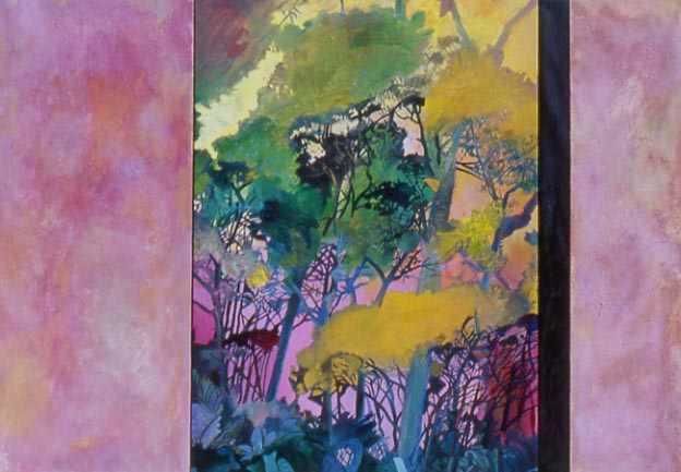 Peinture intitulée "jardin à montpellier" par René Girot, Œuvre d'art originale,