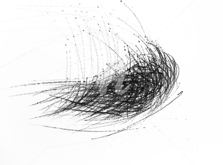 Drawing titled "Nid 23,  23 x 31 cm…" by Gisela Schattenburg, Original Artwork, Charcoal