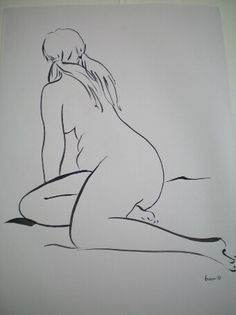 Peinture intitulée "nu de femme" par Gisele Ceccarelli, Œuvre d'art originale, Huile