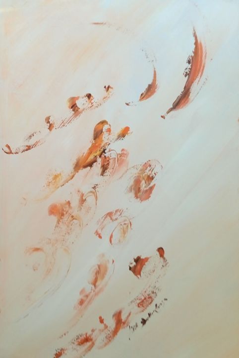 Pintura intitulada "Tourbillons" por Gisèle Dalla Longa, Obras de arte originais, Acrílico Montado em Painel de madeira