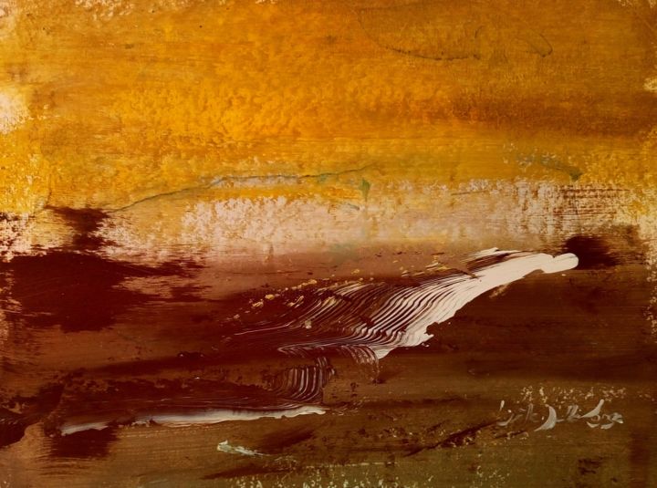 Peinture intitulée "Paysage  (039D)" par Gisèle Dalla Longa, Œuvre d'art originale, Acrylique Monté sur Panneau de bois