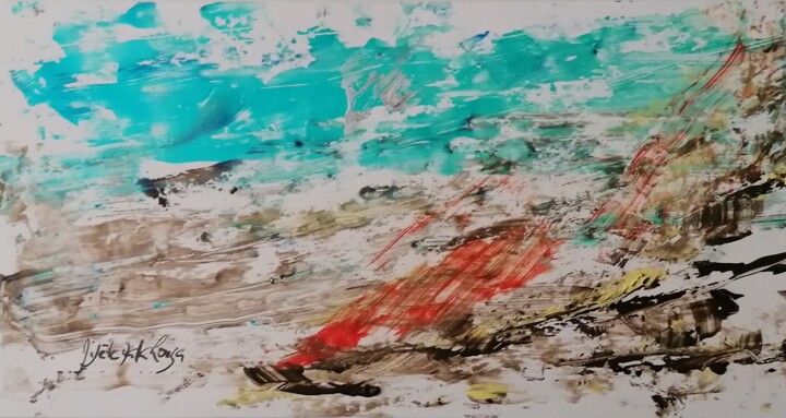 Pittura intitolato "Paysage 770D" da Gisèle Dalla Longa, Opera d'arte originale, Acrilico
