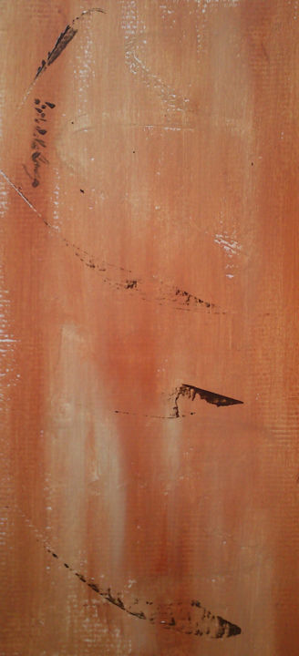 Peinture intitulée "Elle est là" par Gisèle Dalla Longa, Œuvre d'art originale, Acrylique Monté sur Panneau de bois