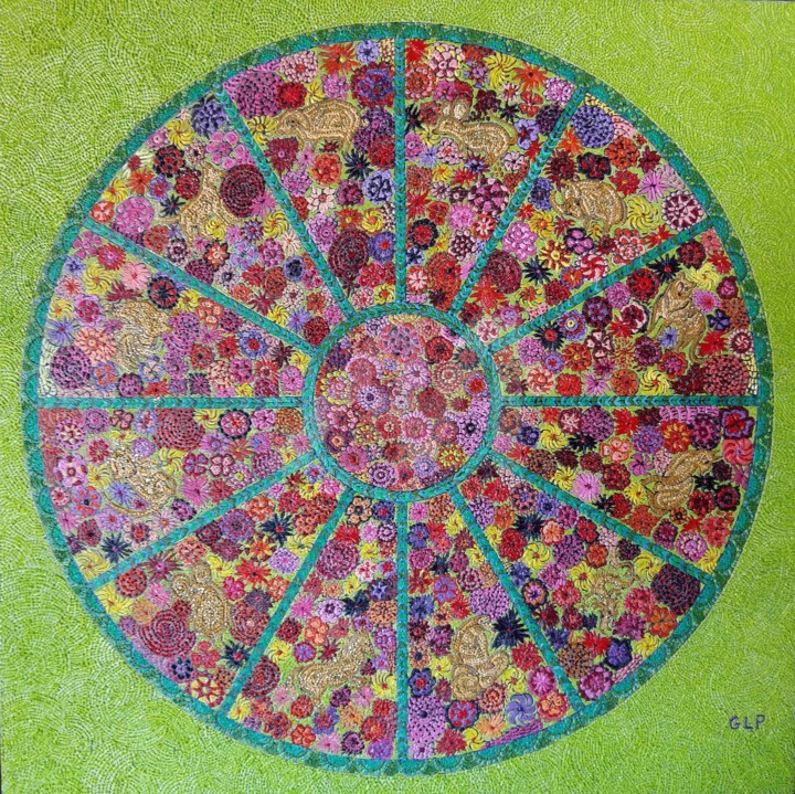 Painting titled "SAKYA" by Gisèle Leprince Pauliac, Original Art,