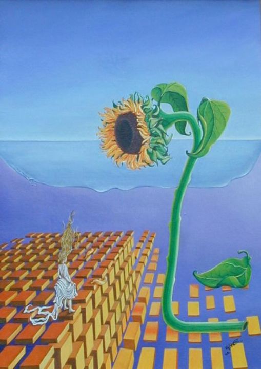 Peinture intitulée "Hommage" par Gisa Hardt, Œuvre d'art originale,