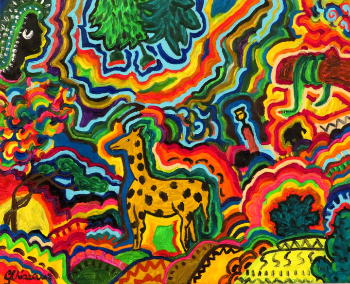 Painting titled "Africa.jpg" by Giulia Chiaranz, Original Artwork, Tempera