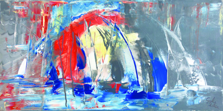 Peinture intitulée "The storm" par Giulia Pintea, Œuvre d'art originale, Acrylique