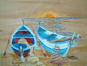 Scultura intitolato "Barche" da Marisa Marzulli, Opera d'arte originale