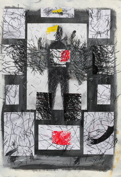 Painting titled "collage angel 2" by Giulio Benatti, Original Artwork, Collages