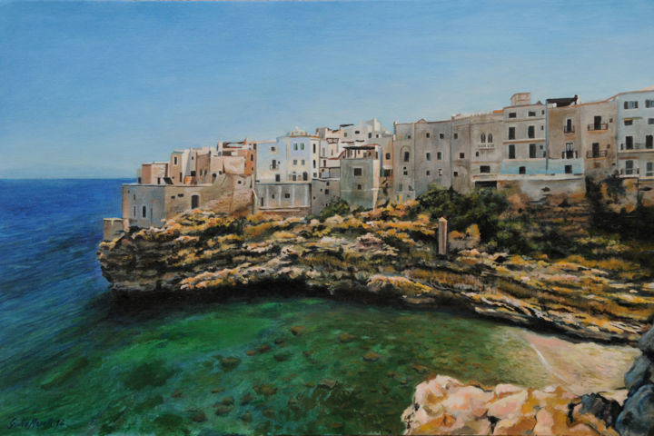 Painting titled "polignano-a-mare.jpg" by Giulio Mapelli, Original Artwork