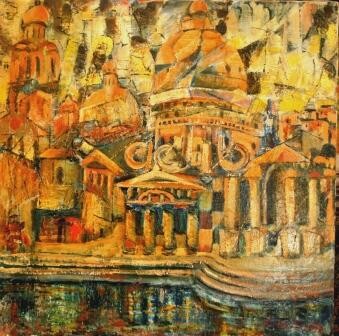 Malerei mit dem Titel "Venezia" von Giulio Petrillo, Original-Kunstwerk