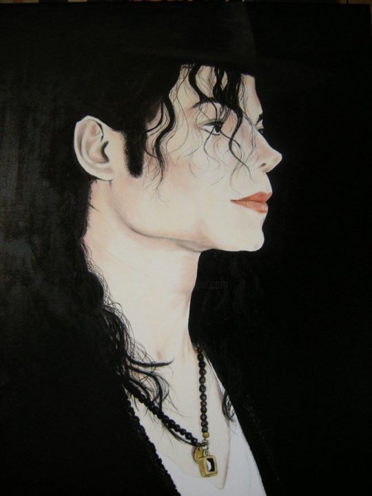 Peinture intitulée "Michael Jackson Kin…" par Cristina Giuliani, Œuvre d'art originale, Huile