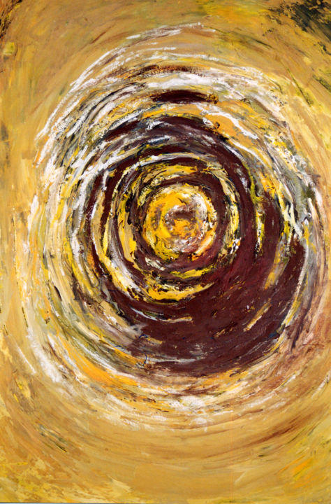 Painting titled "Vortice" by Giuseppe Dragoni, Original Artwork, Oil