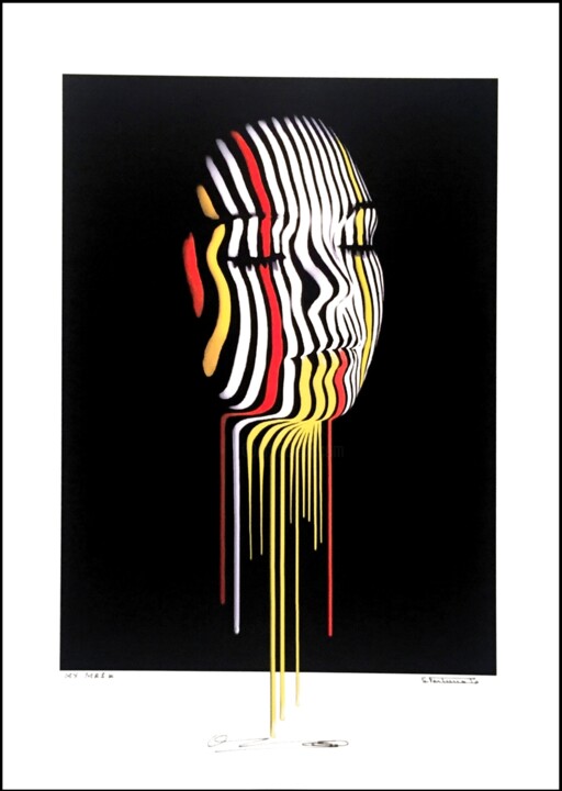 Arte digitale intitolato "My Mask - #artistsu…" da Giuseppe Fortunato, Opera d'arte originale, Pittura digitale