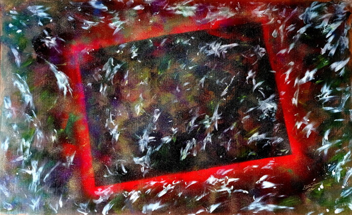 Painting titled "FIOCCANO I RICORDI" by Giuseppe Grieco (EditorDreams), Original Artwork, Acrylic