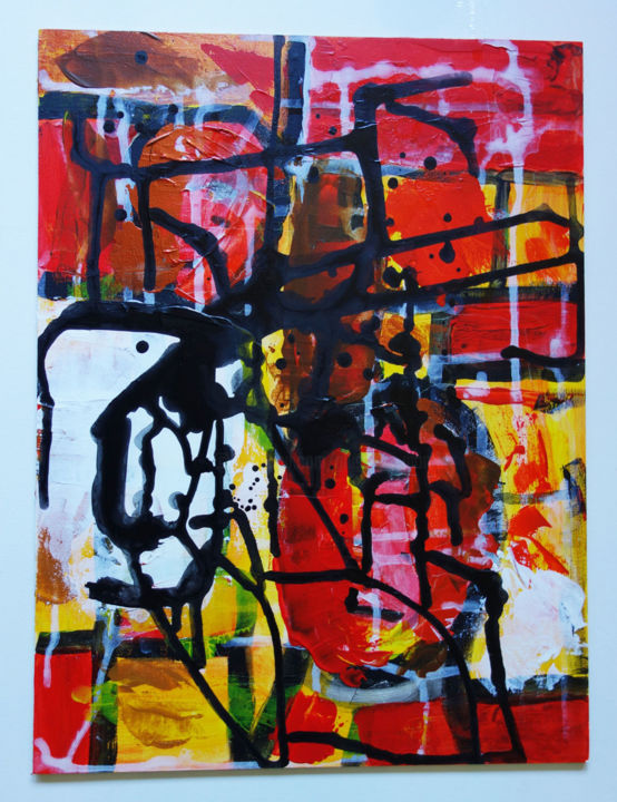 Painting titled "1caos06-pic.jpg" by Gep, Original Artwork, Acrylic