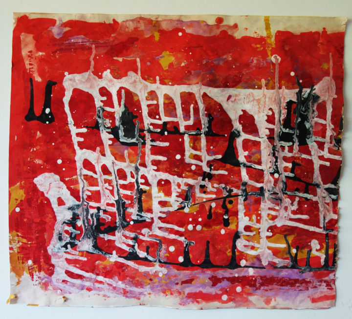 Pittura intitolato "caos-07-pic.jpg" da Gep, Opera d'arte originale, Acrilico