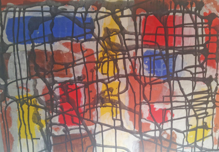 Painting titled "Caos10" by Gep, Original Artwork, Acrylic