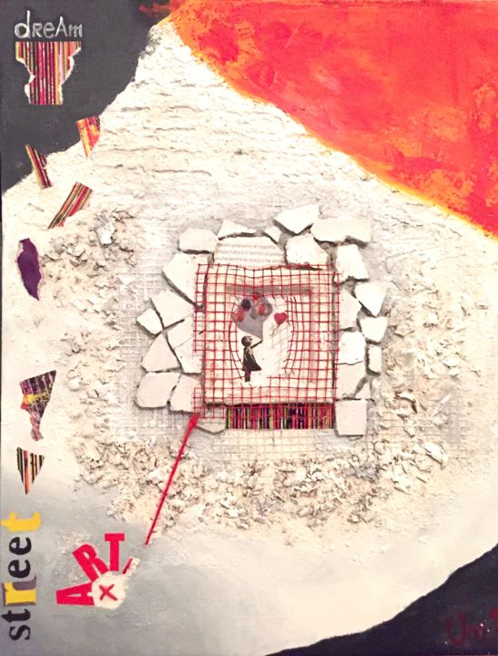 Painting titled "Questione di millim…" by Un2, Original Art, Acrylic