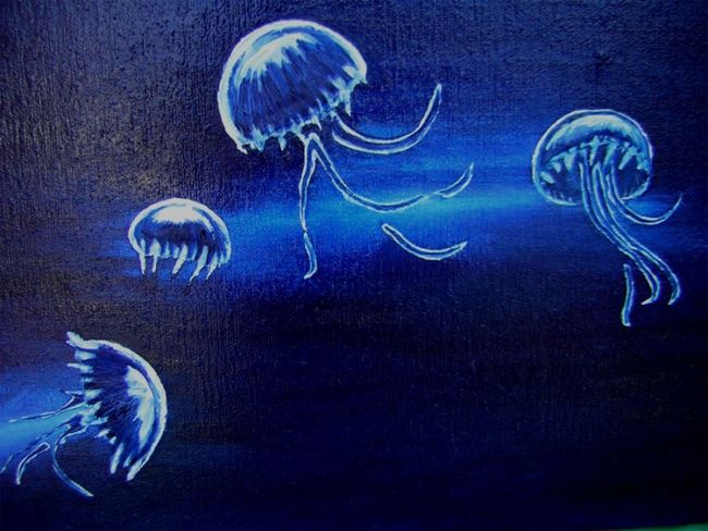 Painting titled "meduse" by Ion Gabriel Stoica, Original Artwork