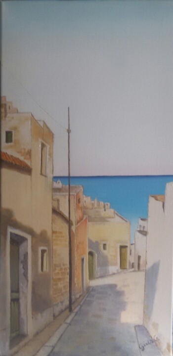 Картина под названием "Borgo meridionale" - Giuseppina Catalano, Подлинное произведение искусства, Масло