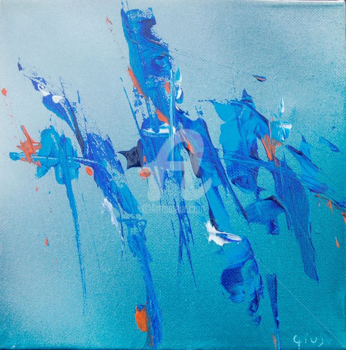 Painting titled "Blue1" by Giuso, Original Artwork