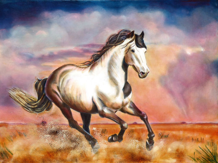 Painting titled "CHAMPION ( The Wond…" by Gordon Whiting, Original Artwork, Oil