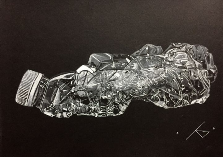 Dessin intitulée "Recyclable!" par Gerald Ksavrelof, Œuvre d'art originale, Craie