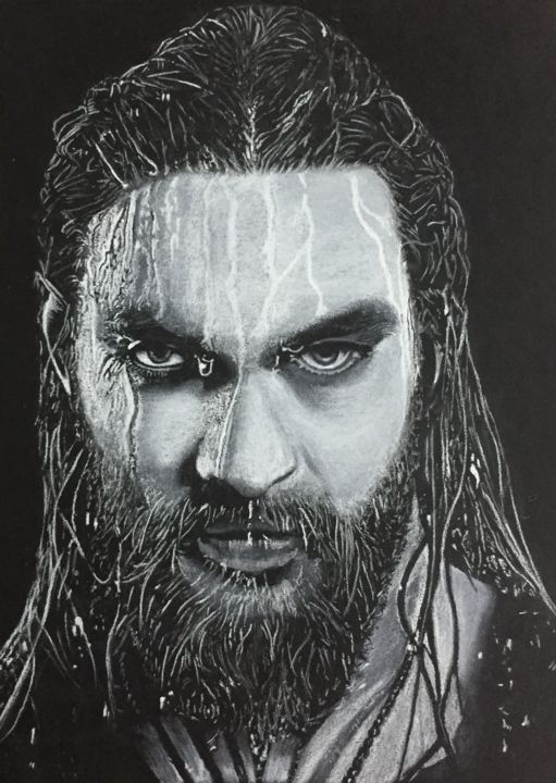 Dessin intitulée "Aquaman" par Gerald Ksavrelof, Œuvre d'art originale, Craie