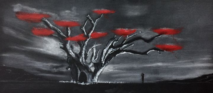 Peinture intitulée "L’arbre et l’enfant" par Gerald Ksavrelof, Œuvre d'art originale, Acrylique