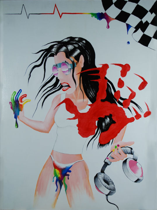 Картина под названием "Colored Result" - Amaretov, Подлинное произведение искусства, Масло