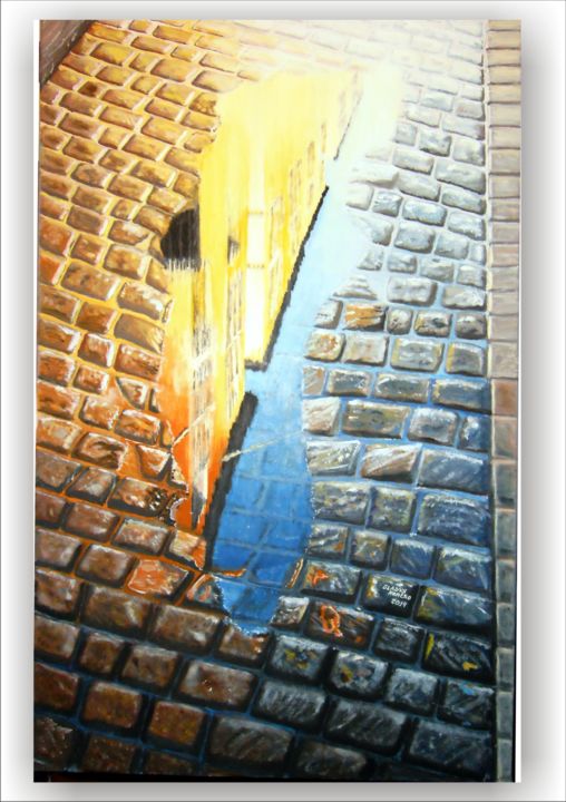 Pintura titulada "HAY OTRO MUNDO ALLA…" por Gladys Romero, Obra de arte original, Oleo