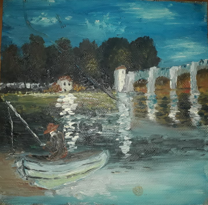 Painting titled "Silent" by M.I., Original Artwork, Oil
